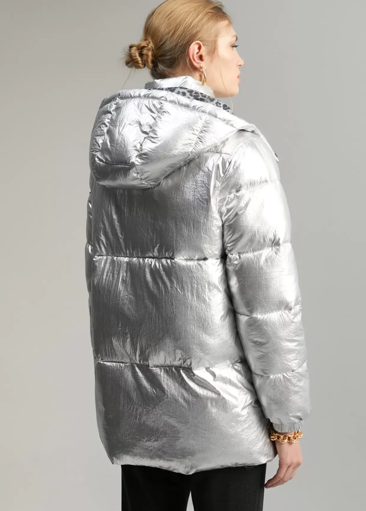 Anorak acolchado metalizado