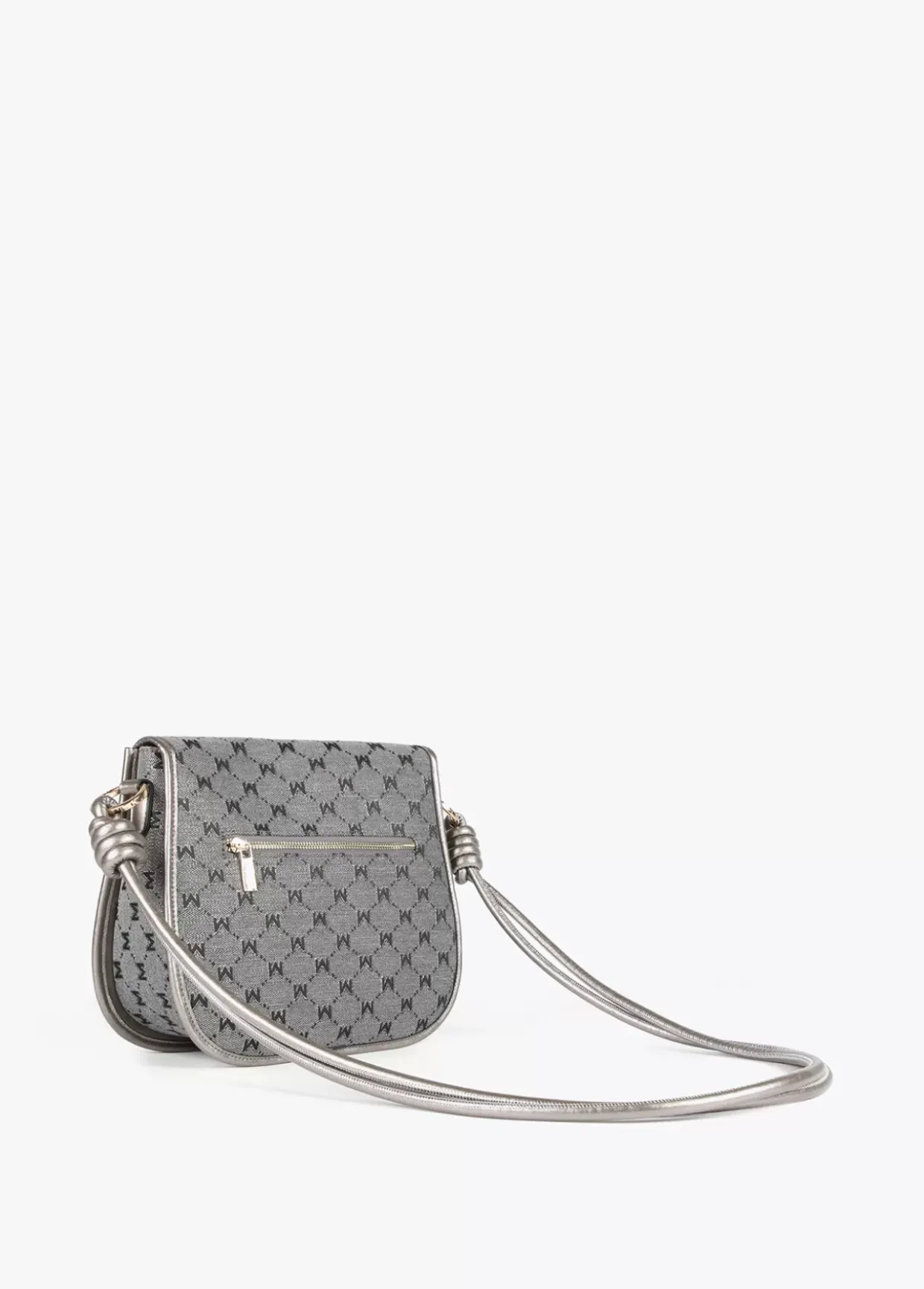 Bandolera gris jacquard
