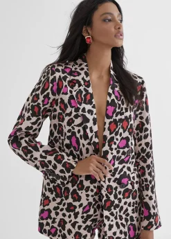 Blazer estampada animal