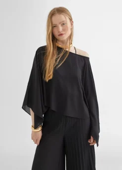 Blusa/capa satinada
