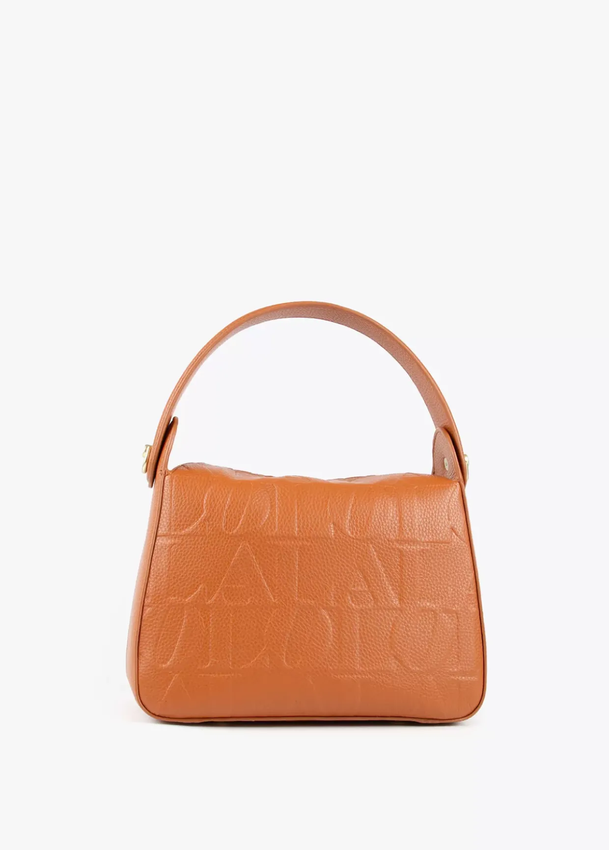 Bolso bandolera con logo grabado
