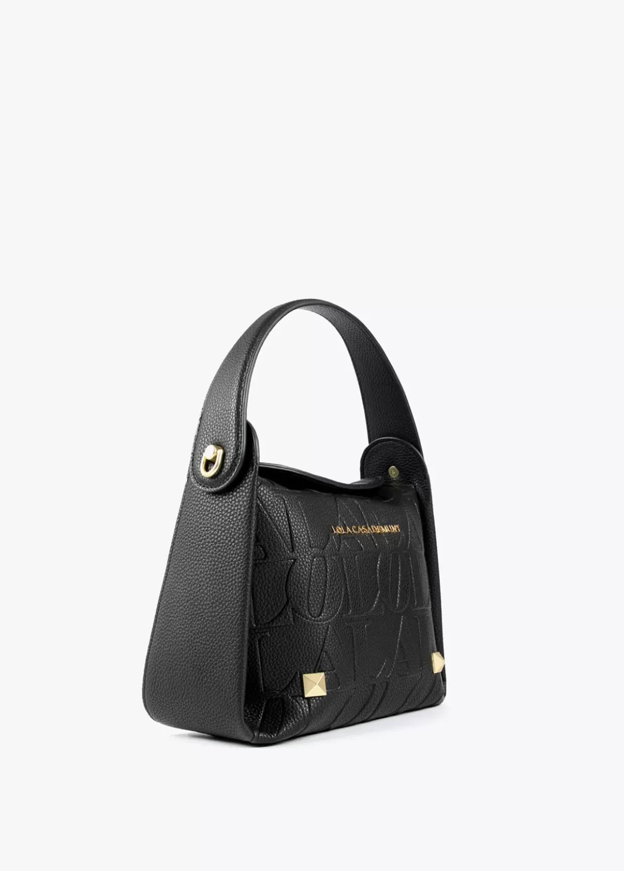 Bolso bandolera con logo grabado
