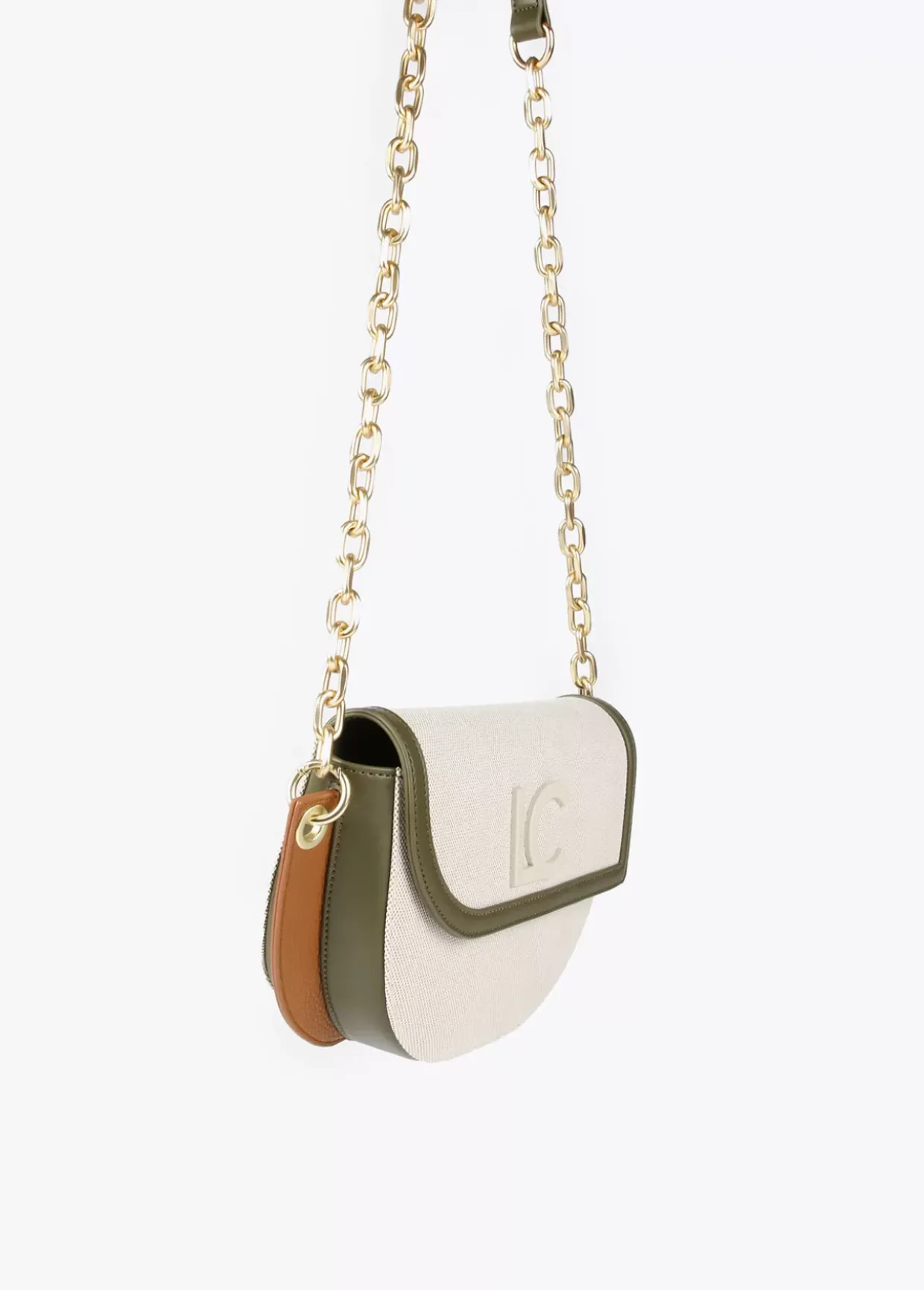 Bolso bandolera materiales combinados