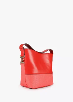 Bolso bandolera materiales combinados