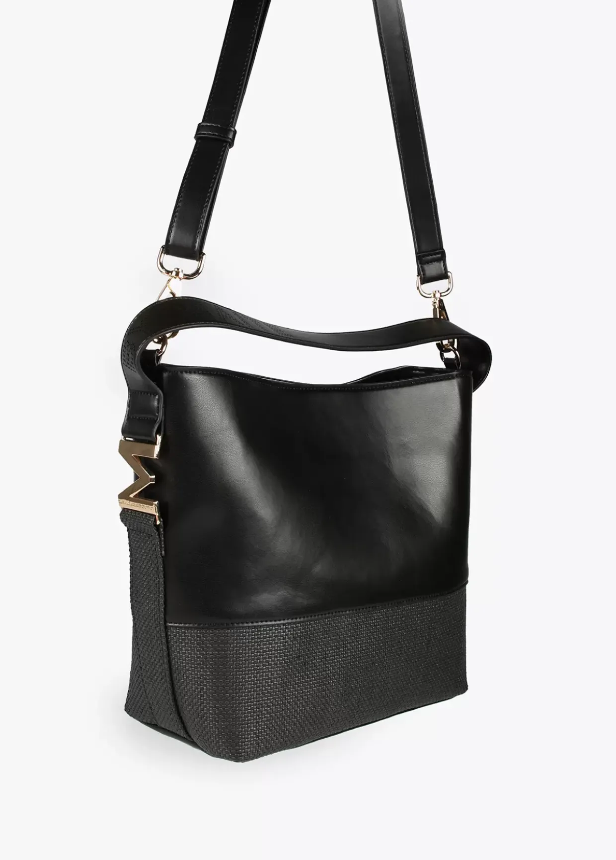 Bolso bandolera materiales combinados