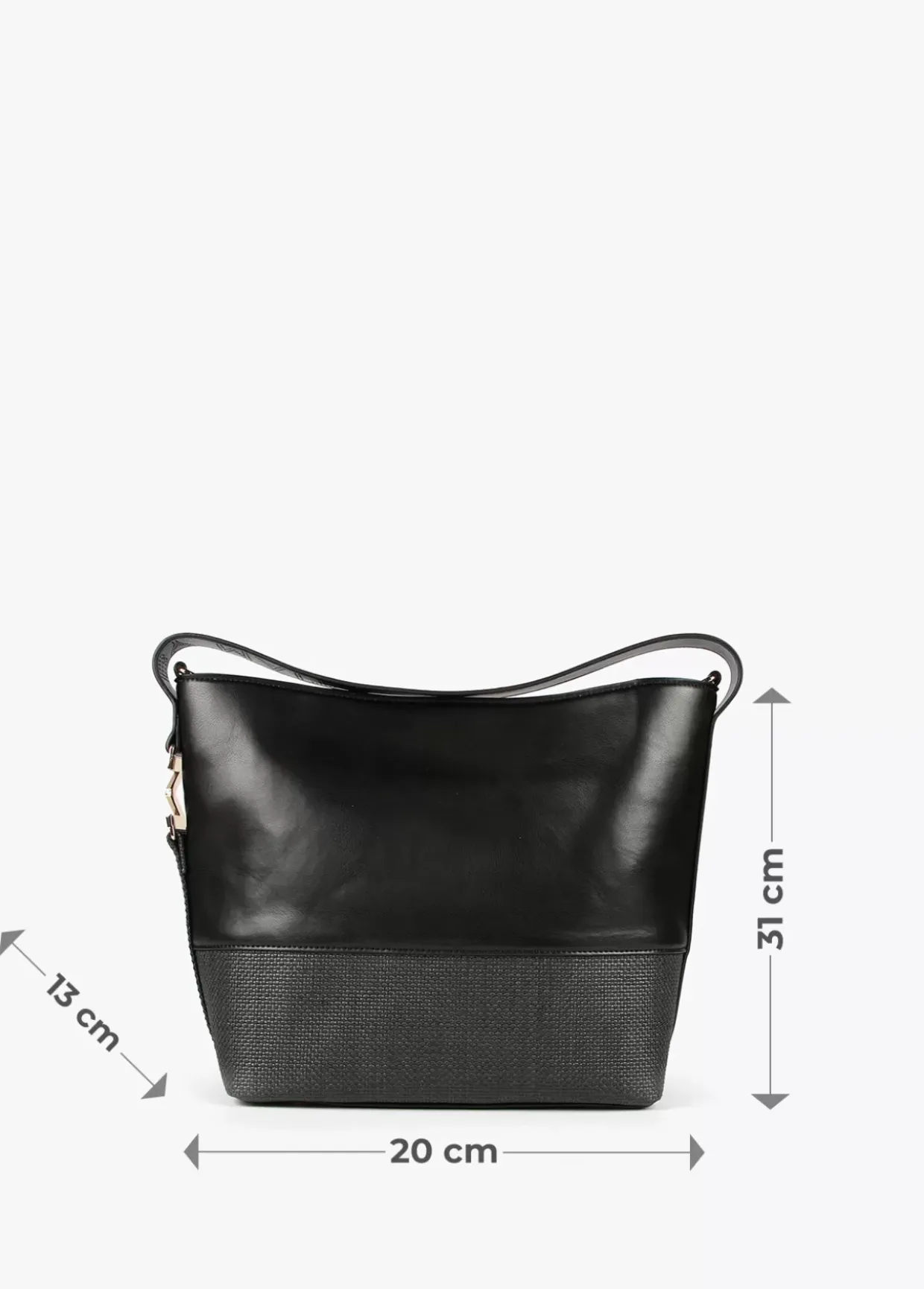 Bolso bandolera materiales combinados