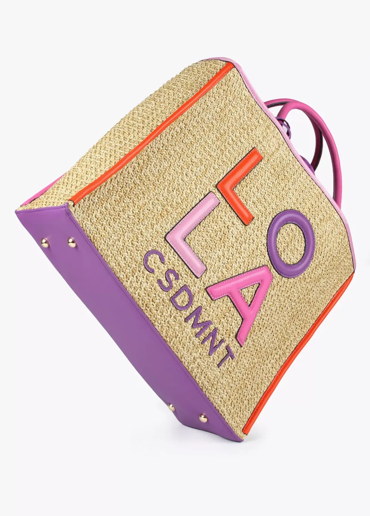 Bolso efecto rafia