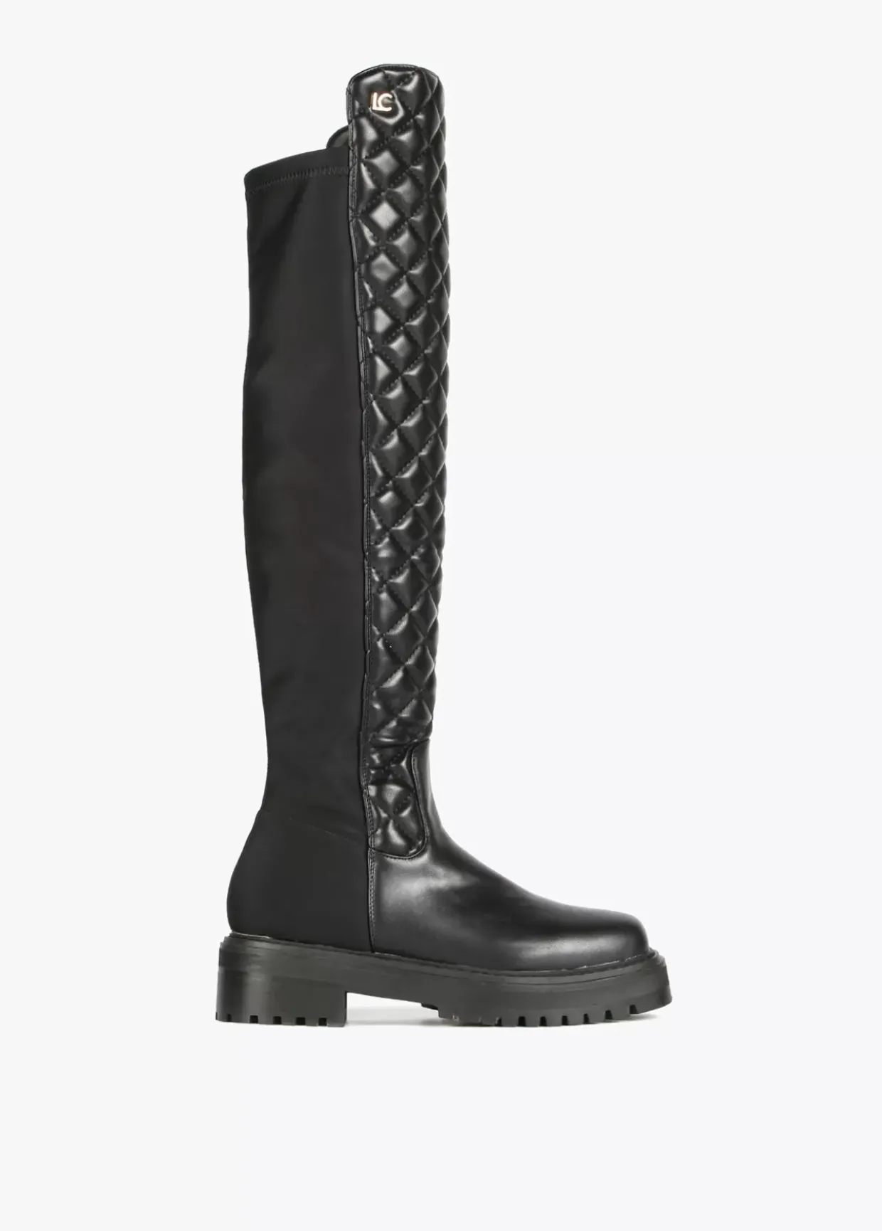 Bota de caña alta acolchada