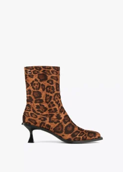 Botín tejido animal print