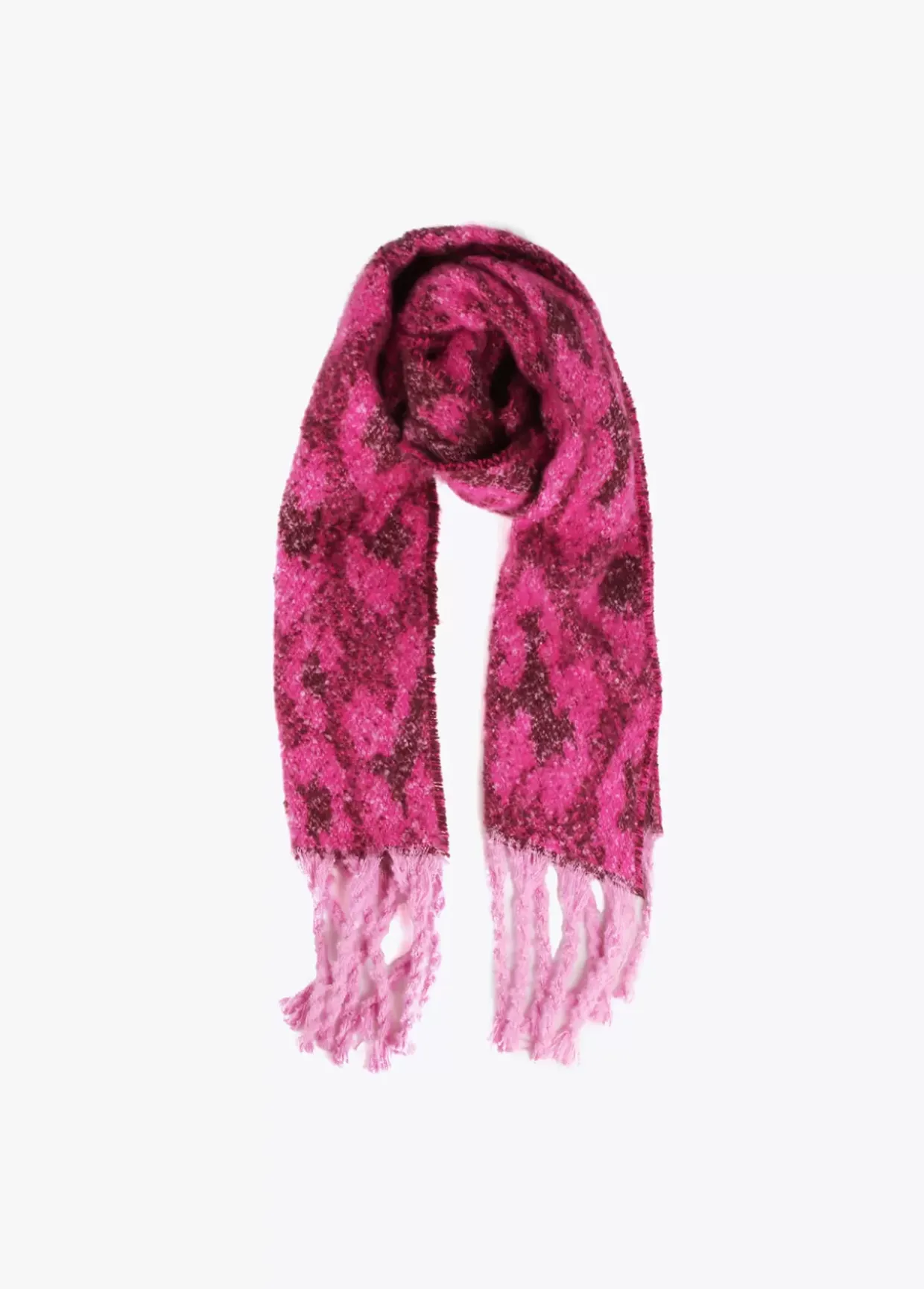 Bufanda animal print y flecos