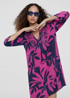 Caftan corto estampado