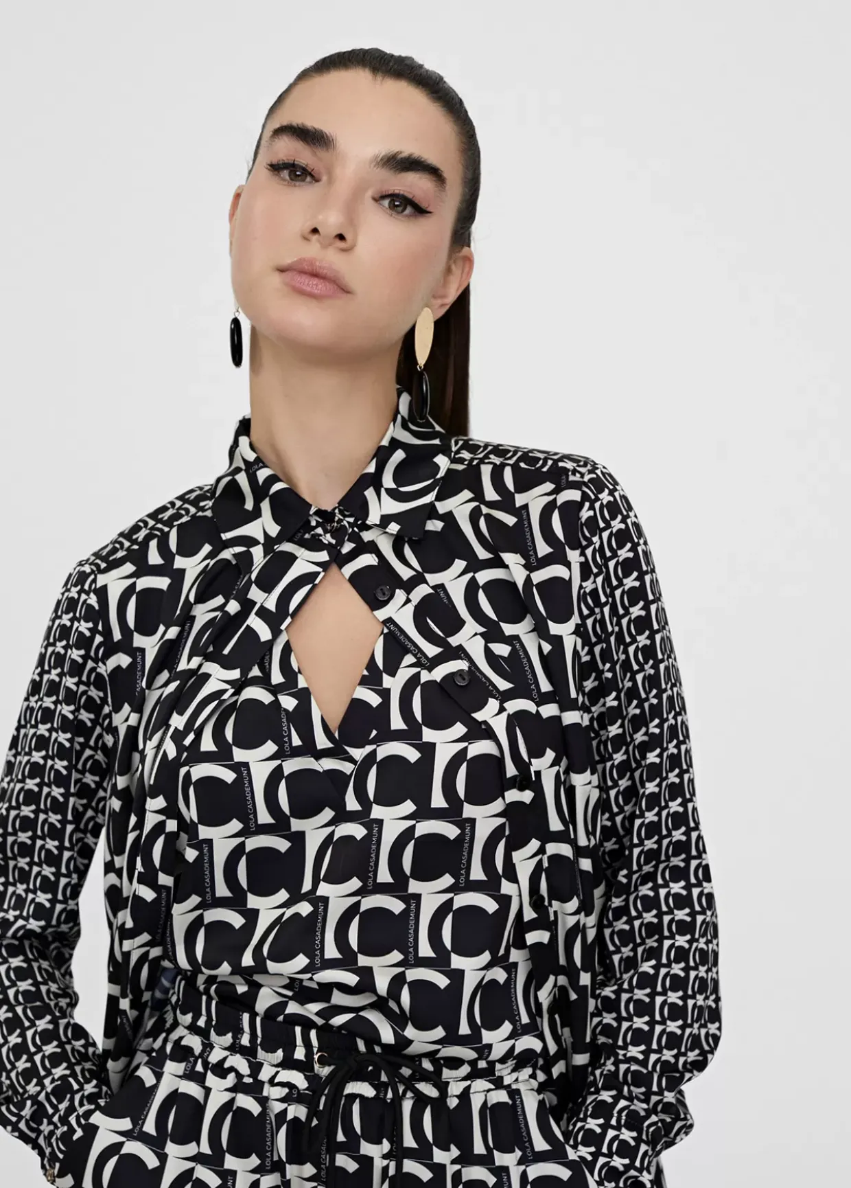 Camisa fluida monograma