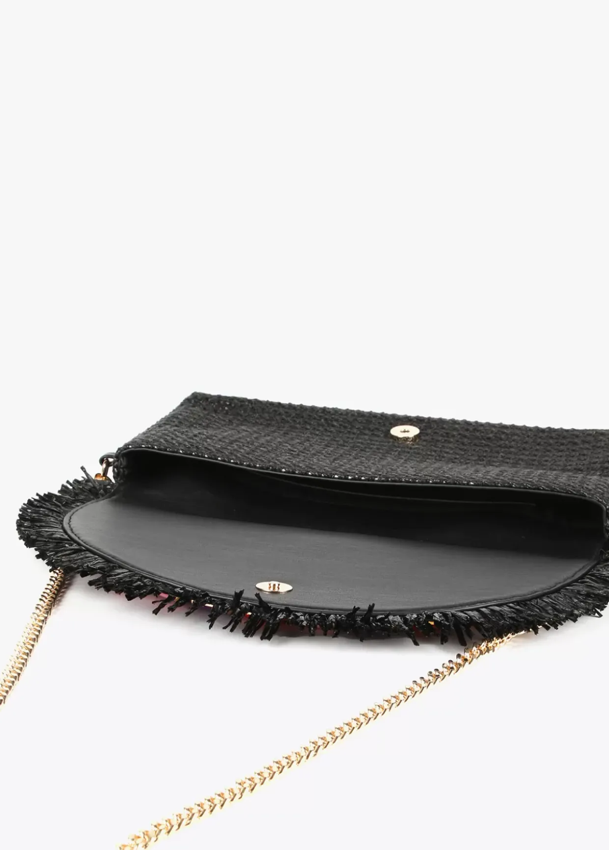 Cartera de mano con piedras de color
