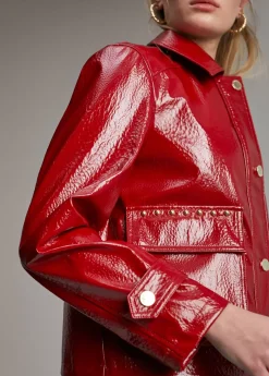Chaqueta efecto charol