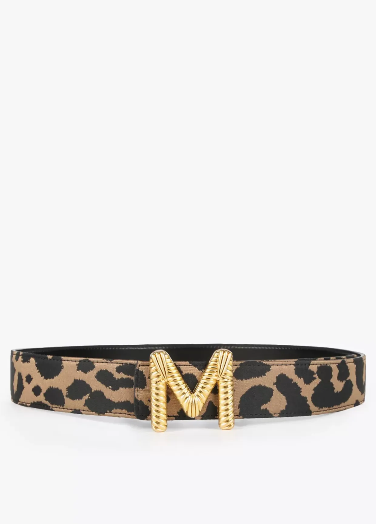 Cinturón reversible estampado animal y negro