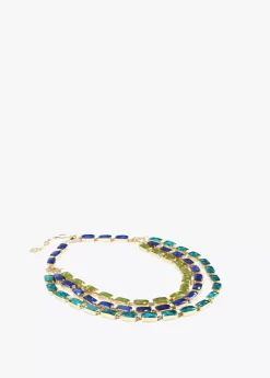 Collar cristales multicolor