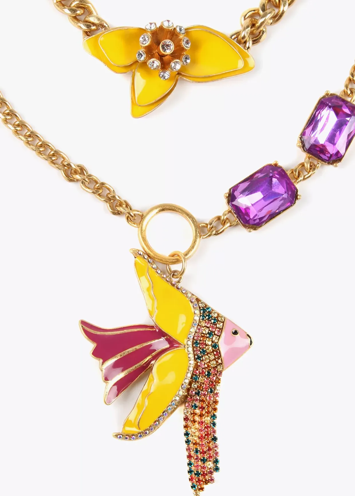 Collar multicadena con colgante