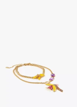 Collar multicadena con colgante