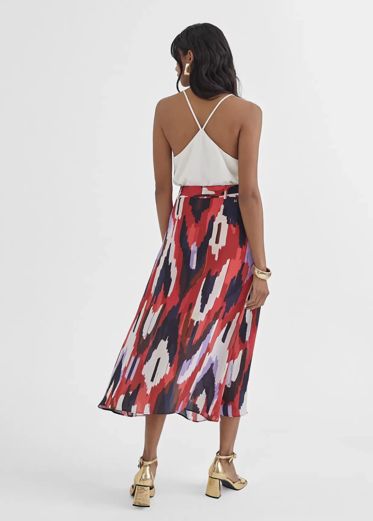 Falda fluída estampada