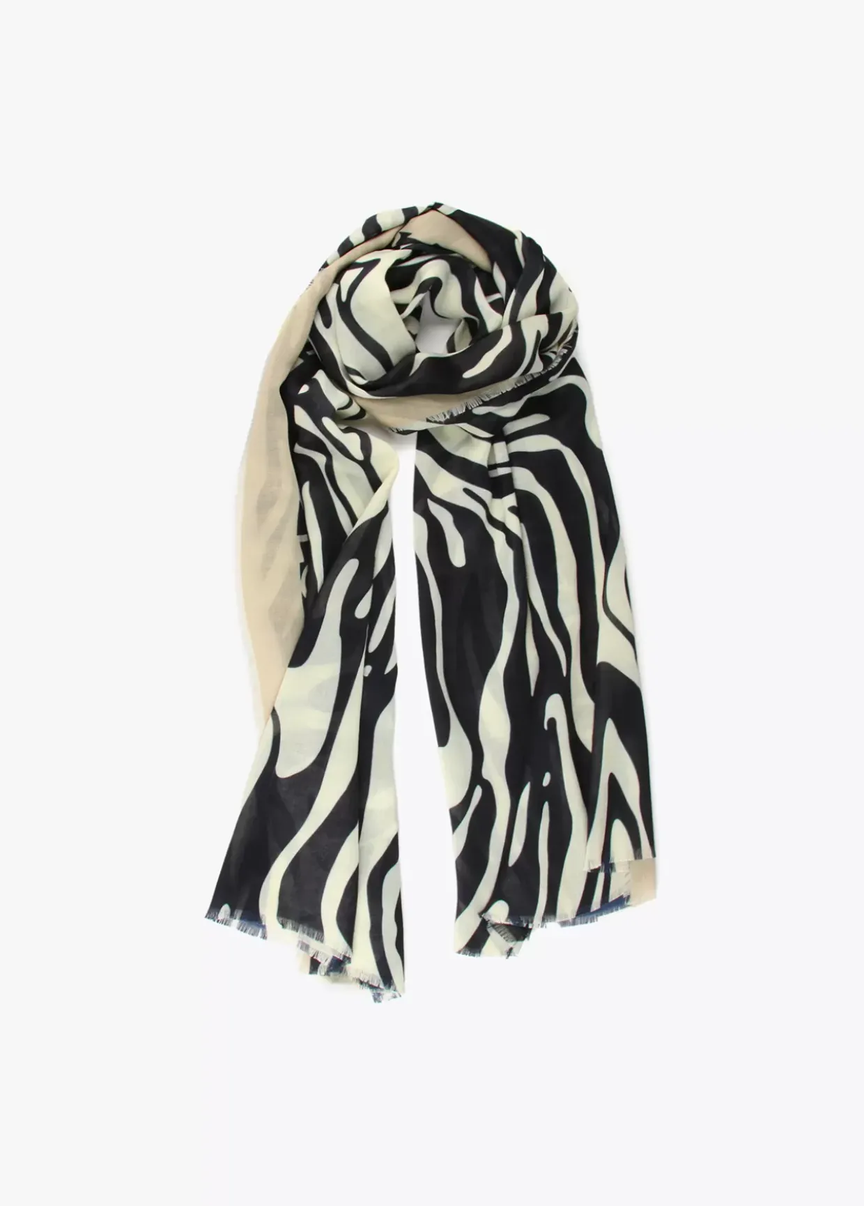 Fular logo y estampado zebra
