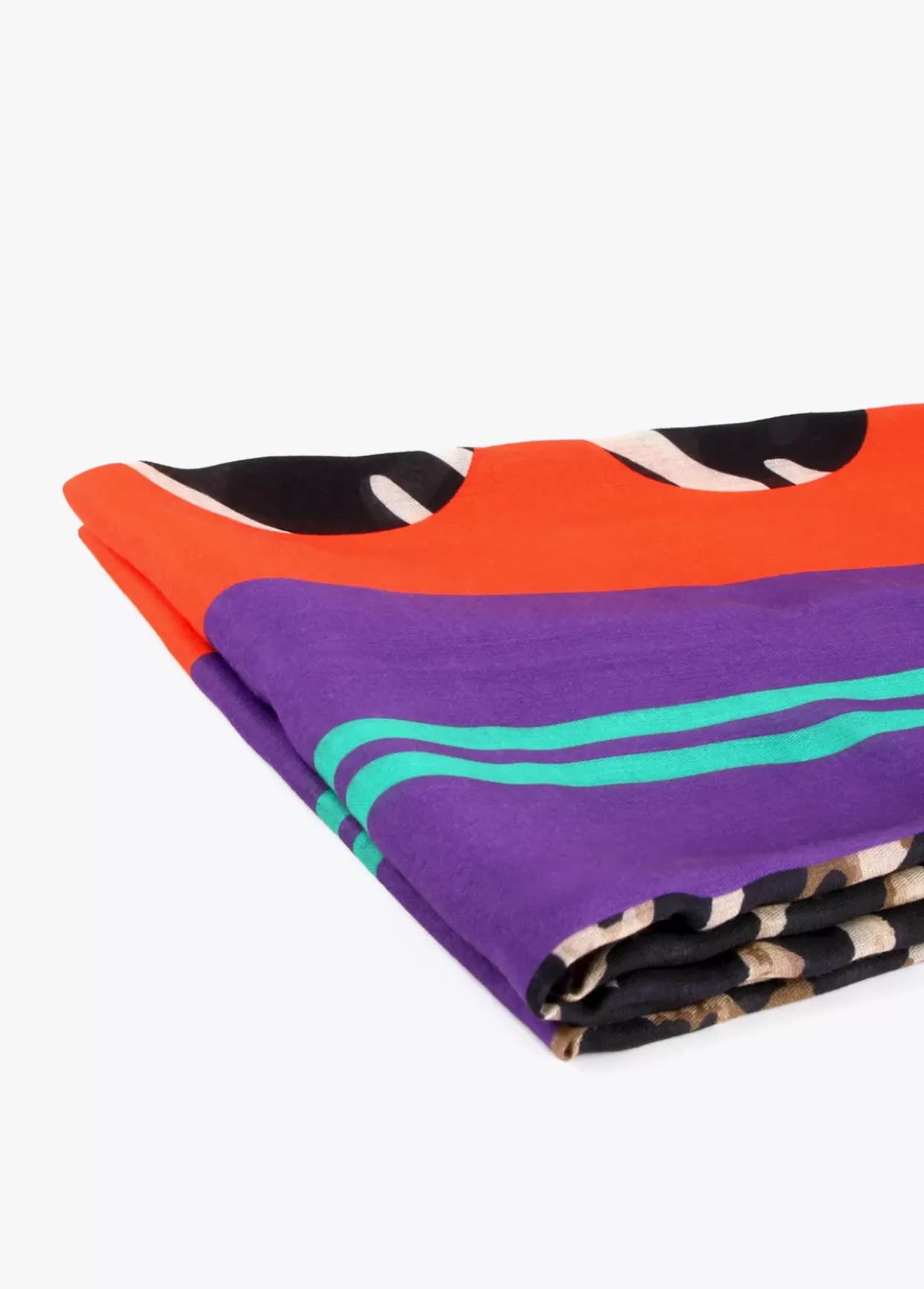 Fulard leopardo y letras zebra
