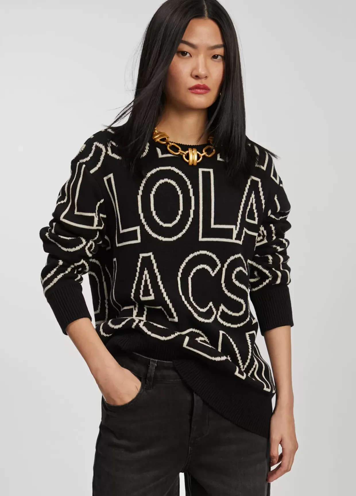 Jersey de punto letras