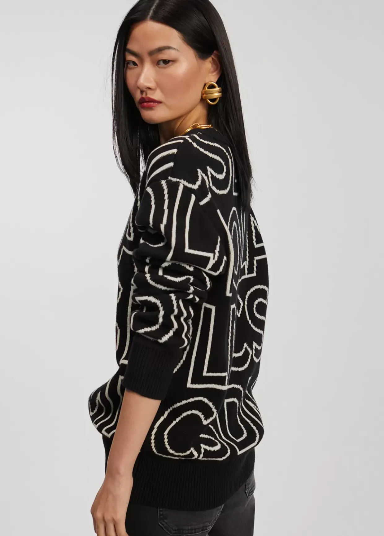 Jersey de punto letras
