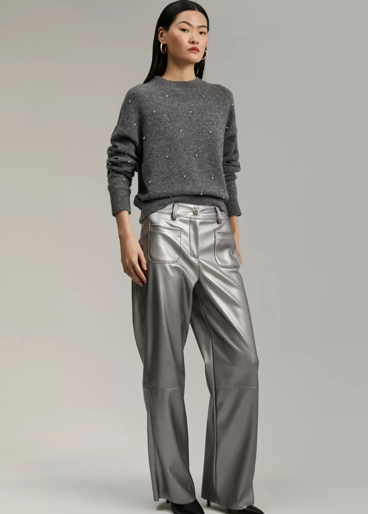 Pantalón efecto piel