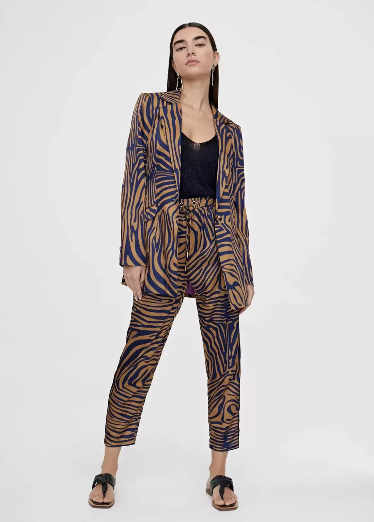 Pantalón jogging estampado cebra