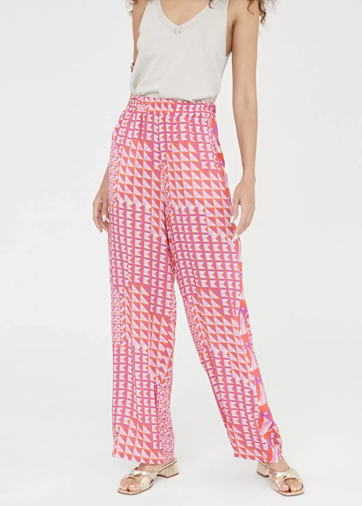 Pantalón palazzo estampado