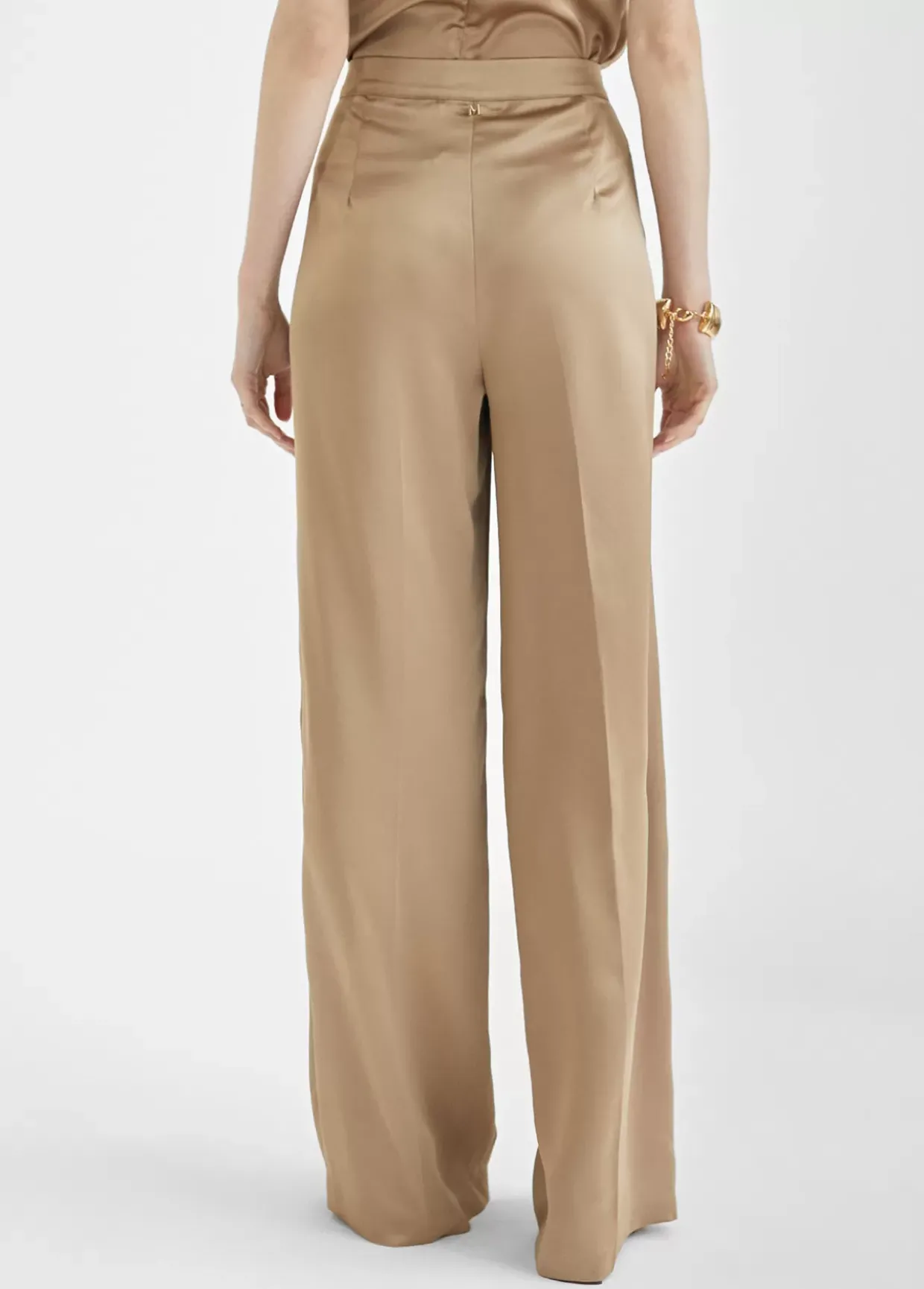 Pantalón recto satinado