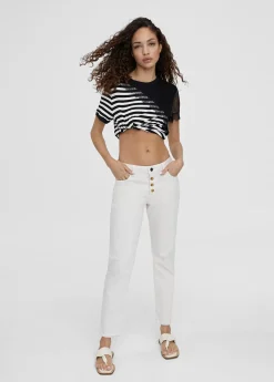 Pantalón tejano con botones