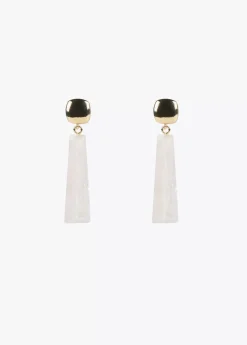Pendientes blancos dos piezas