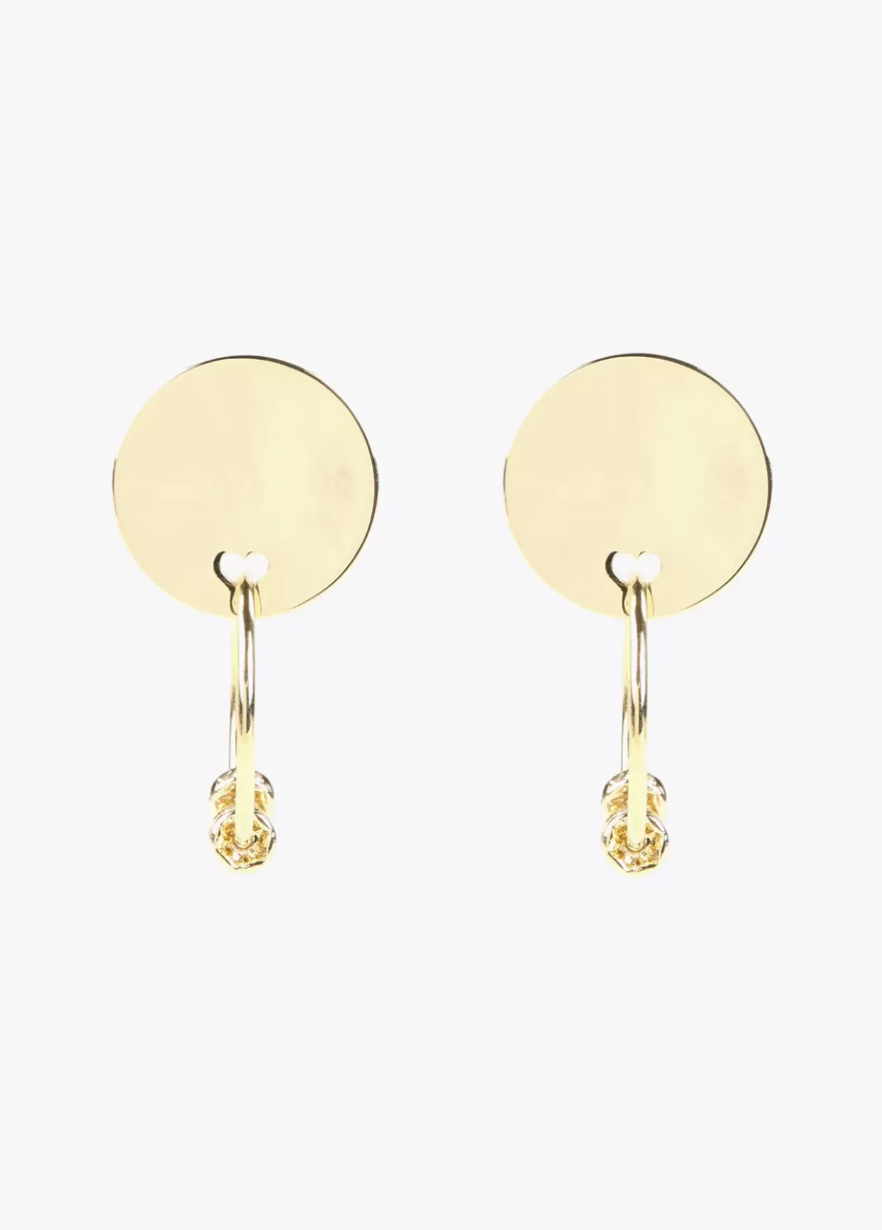 Pendientes botón y aro charms