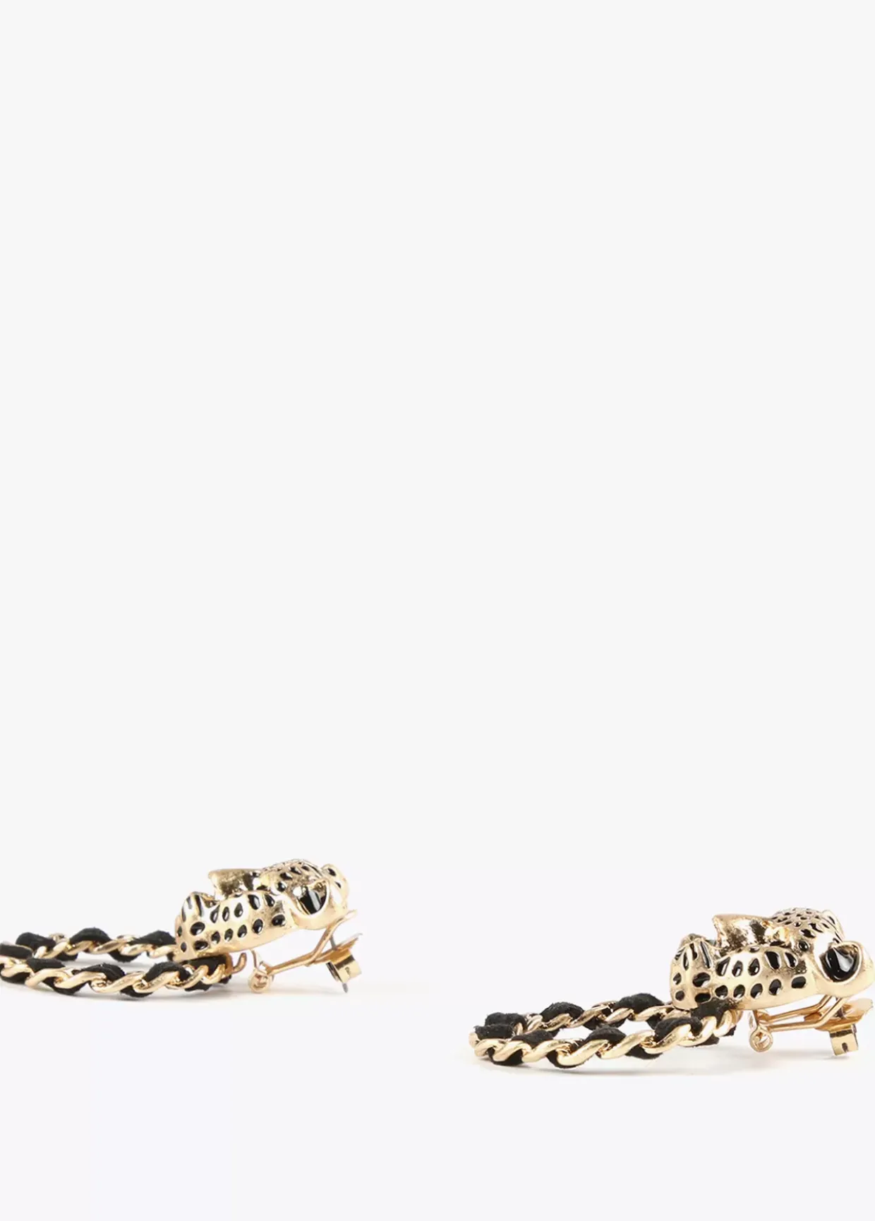 Pendientes cara leopardo y aro