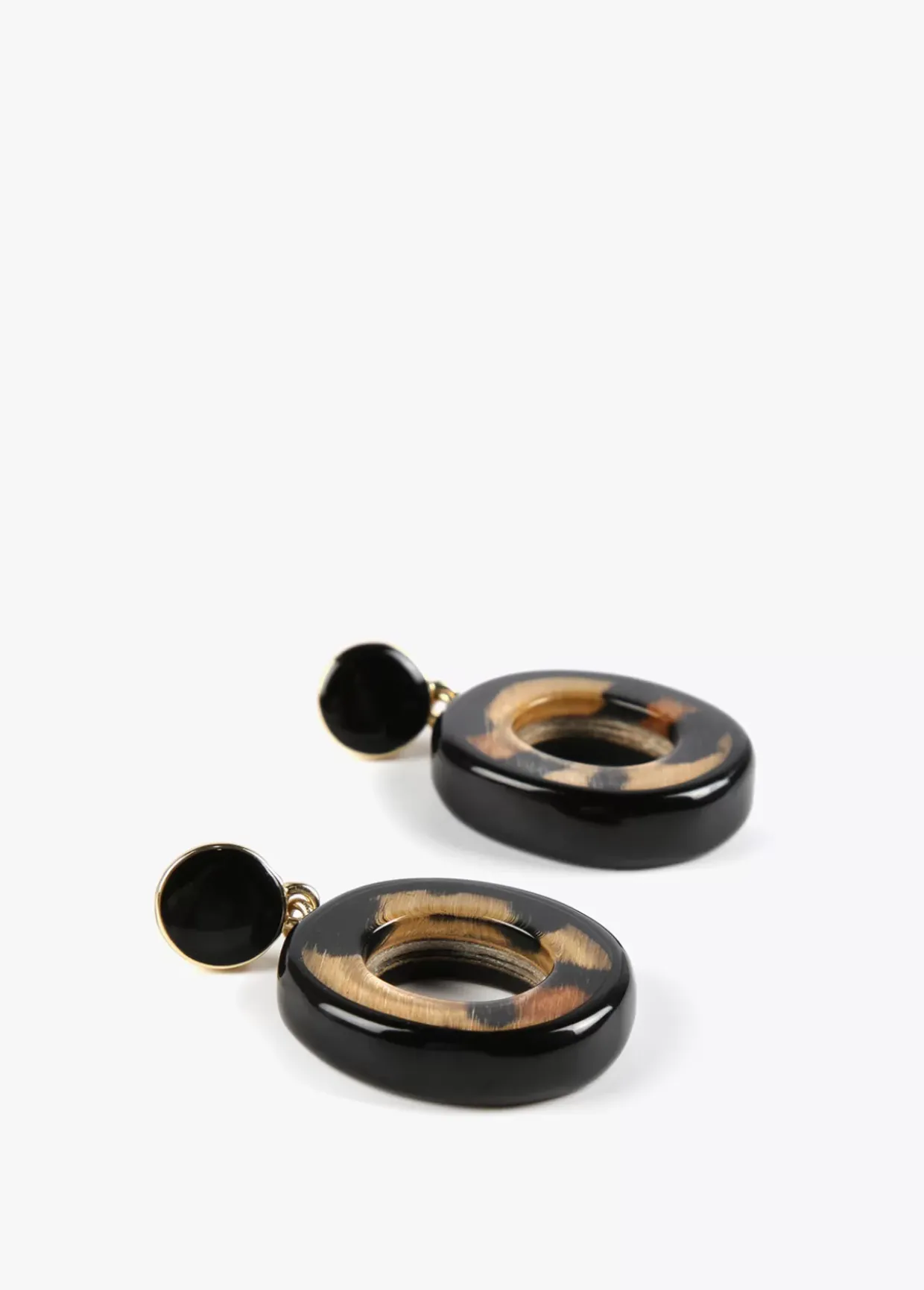 Pendientes de aro animal print