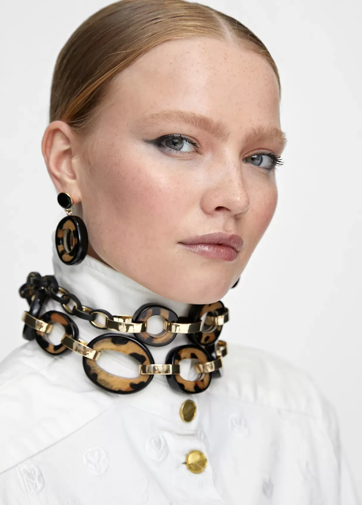 Pendientes de aro animal print