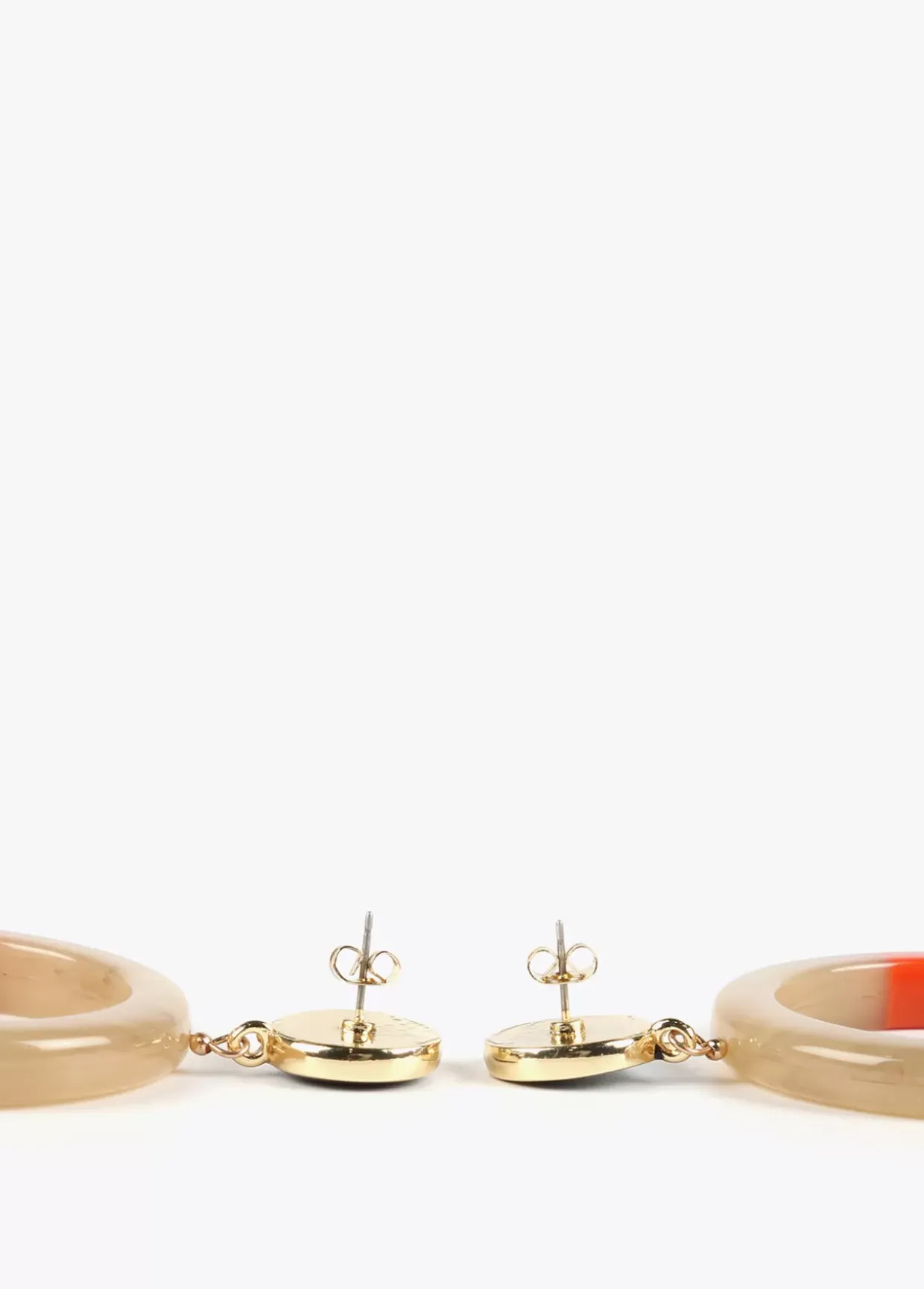 Pendientes de aro bicolor