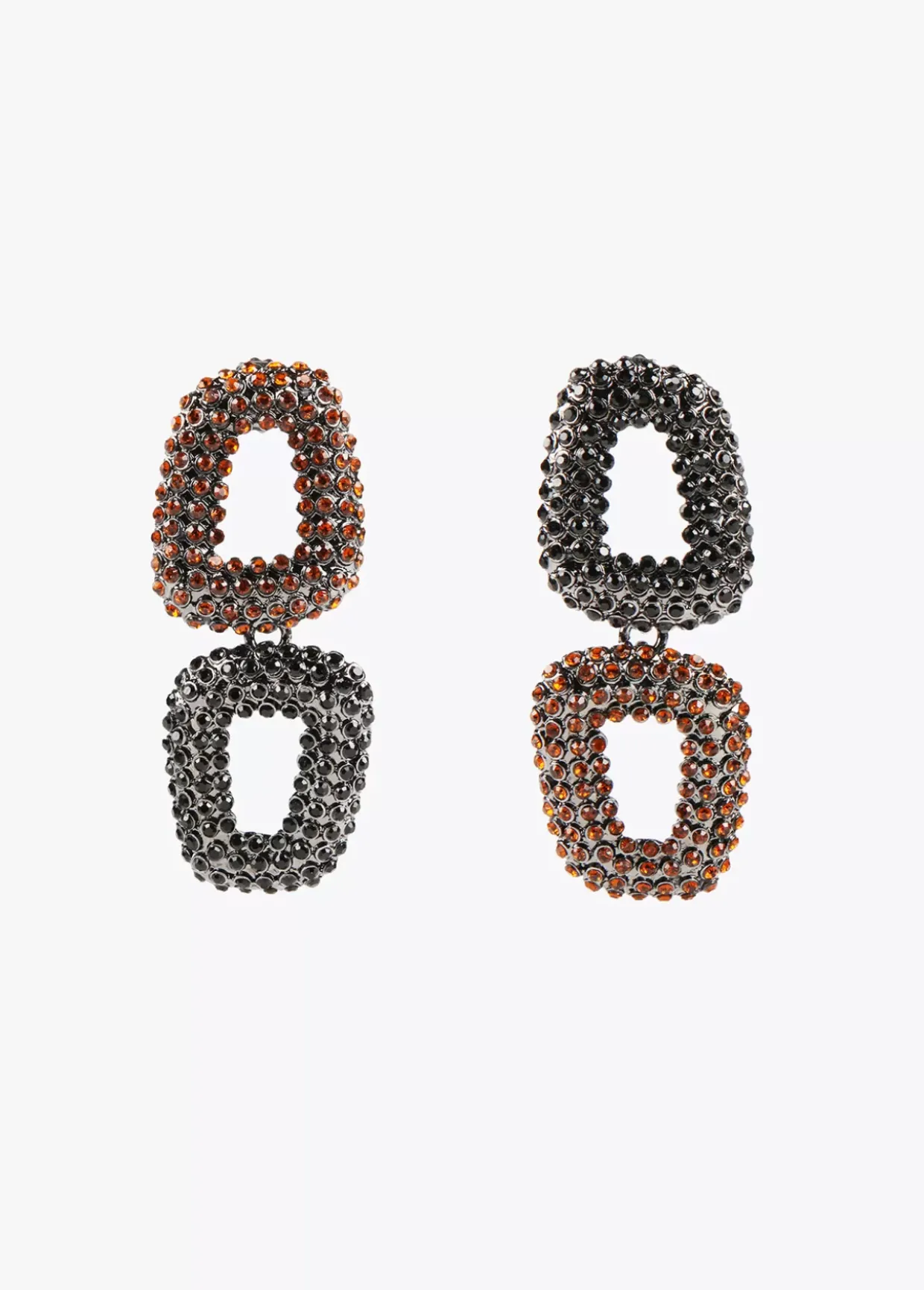 Pendientes dobles con piedras