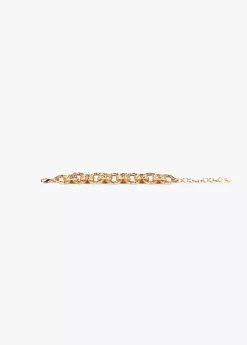 Pulsera de cadena dorada