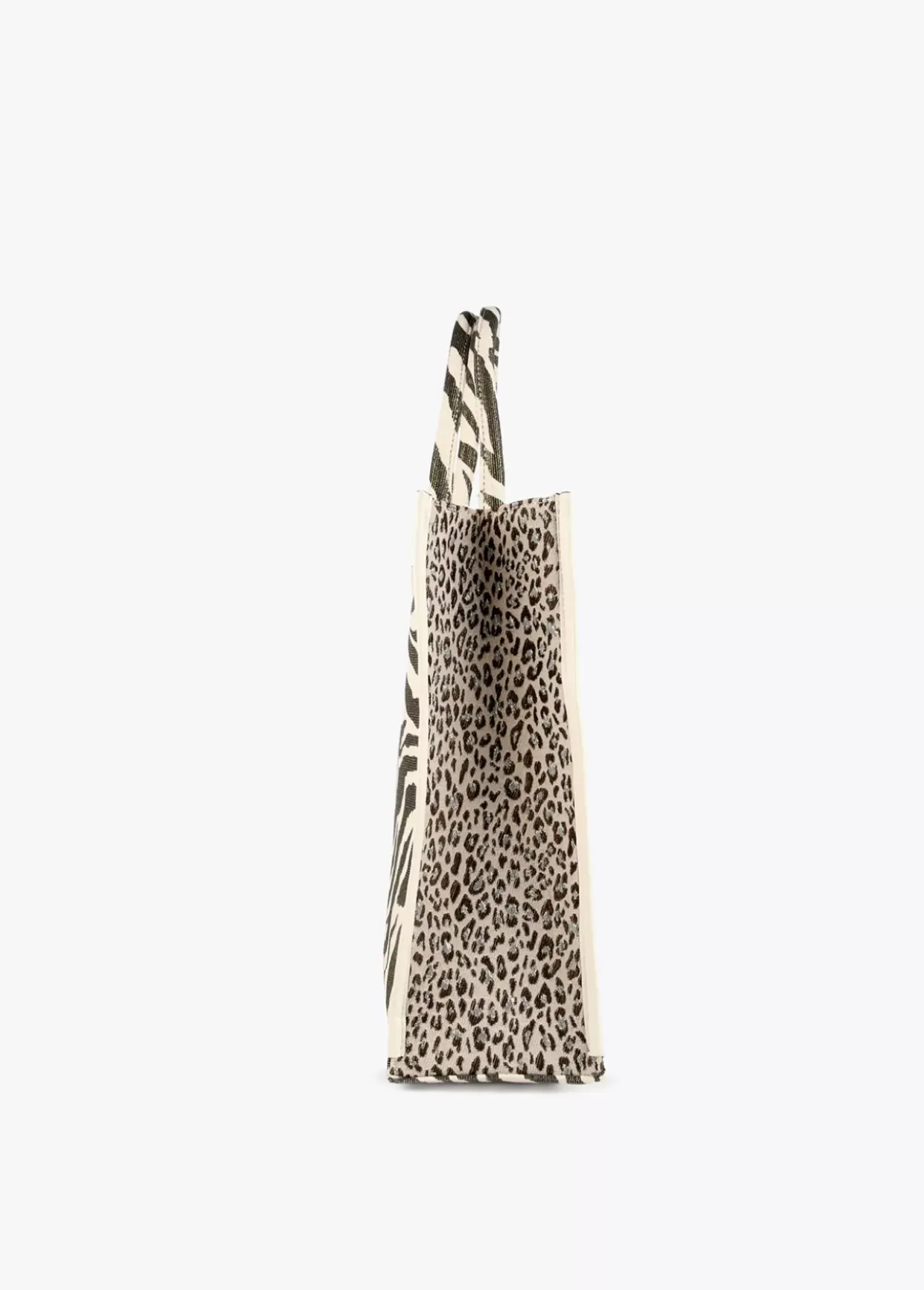 Shopper tejido combinado zebra y leopard