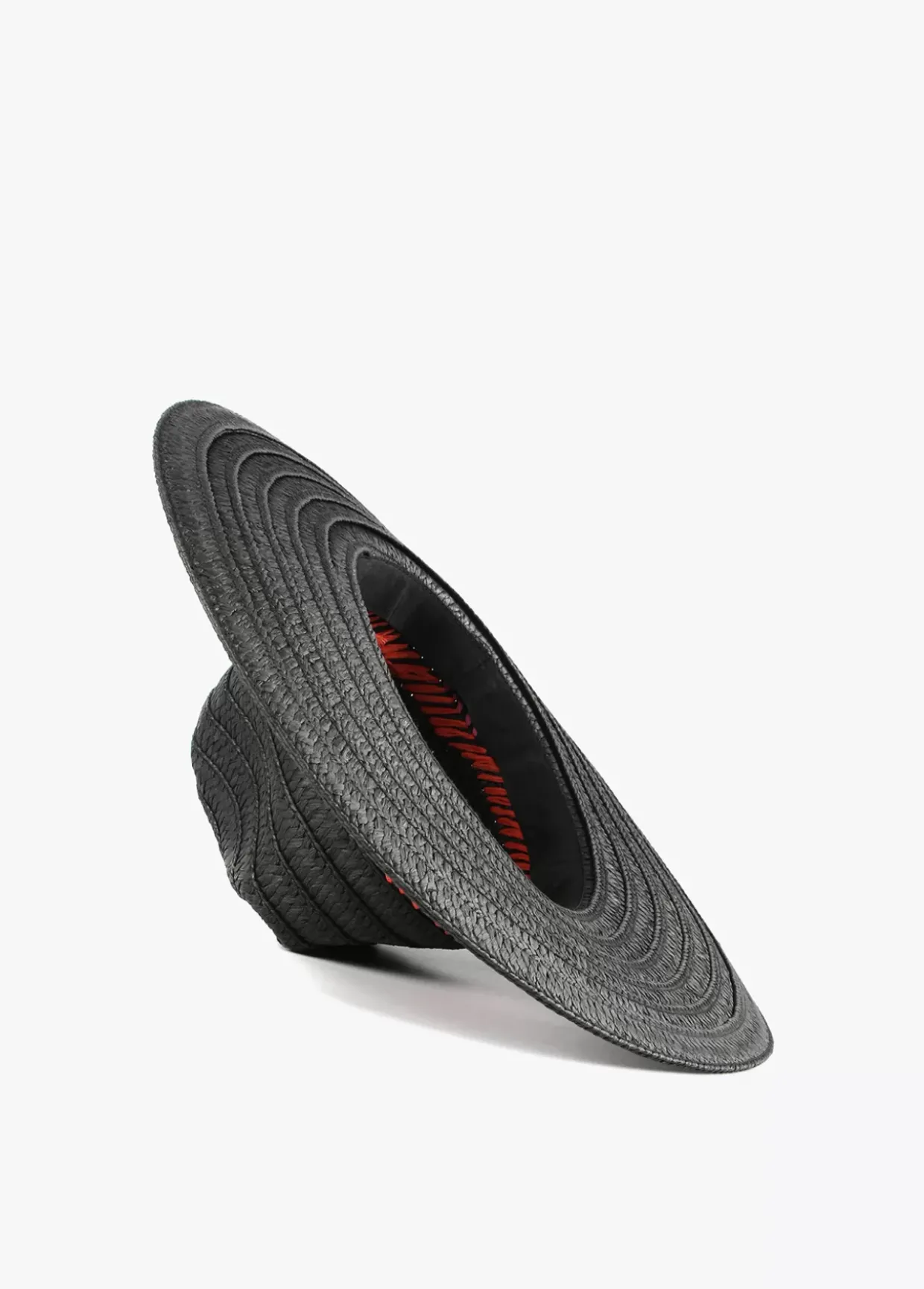 Sombrero efecto ráfia negro