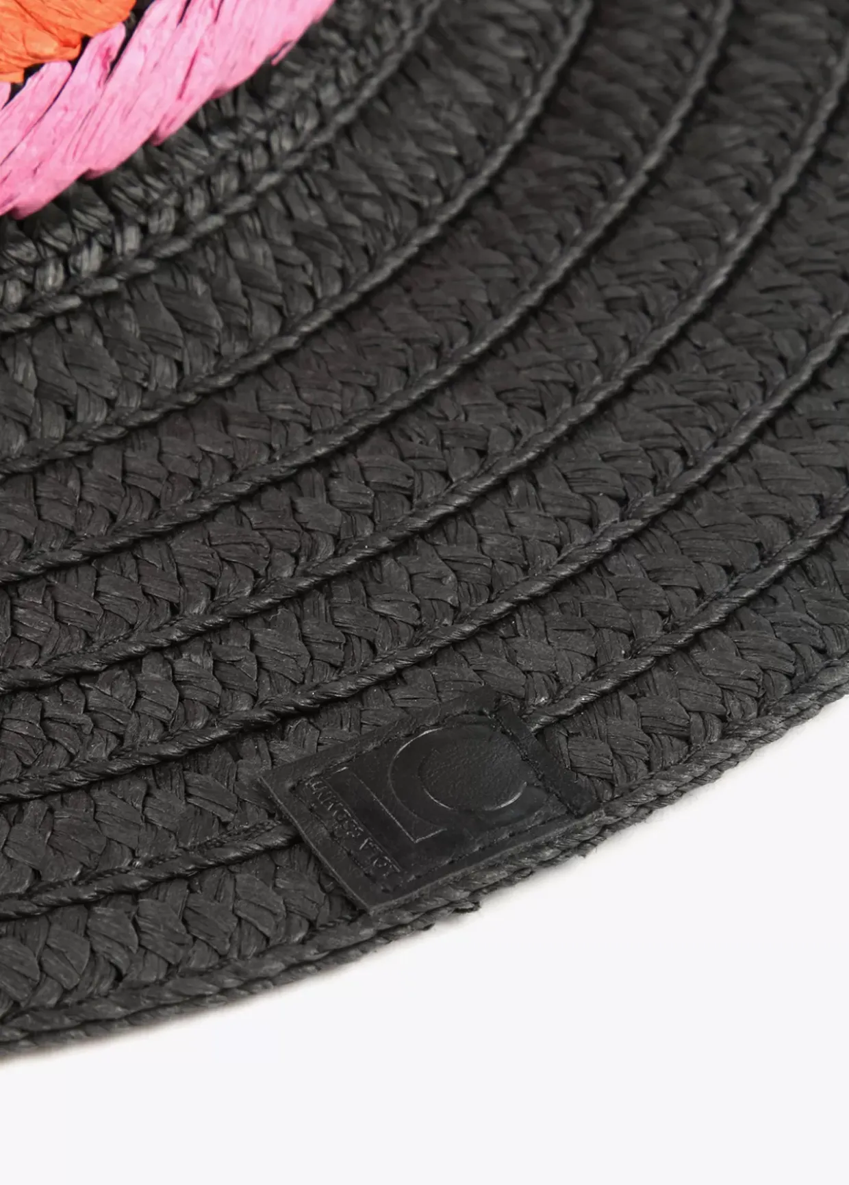 Sombrero efecto ráfia negro