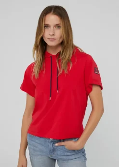 Sudadera manga corta roja de algodón 100% - Lola Casademunt