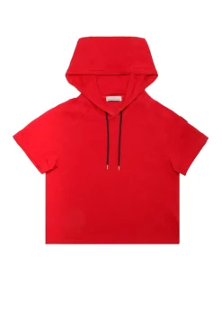 Sudadera manga corta roja de algodón 100% - Lola Casademunt
