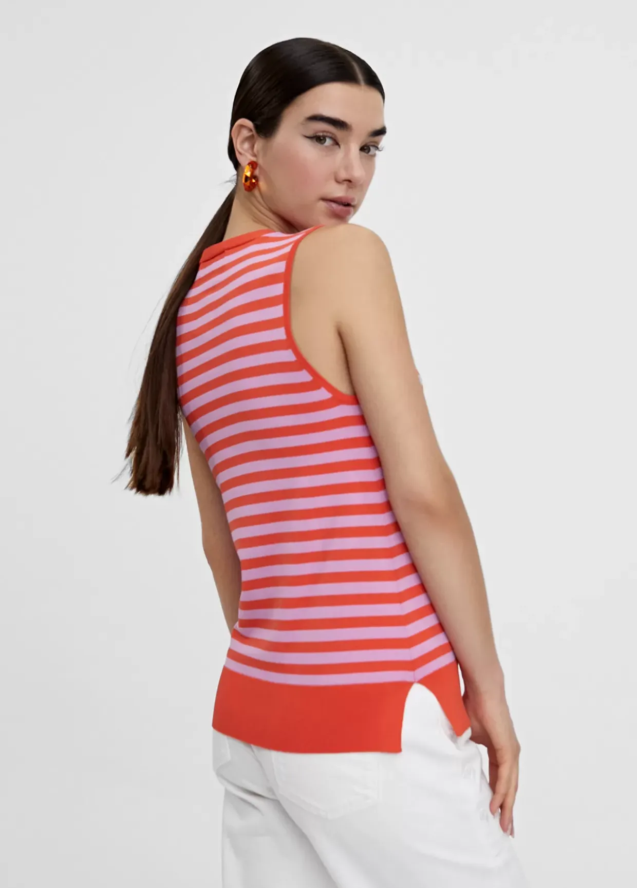 Top punto bicolor