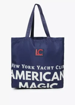 Tote bag de color azul American Magic - Lola Casademunt