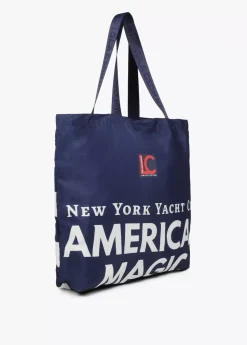 Tote bag de color azul American Magic - Lola Casademunt