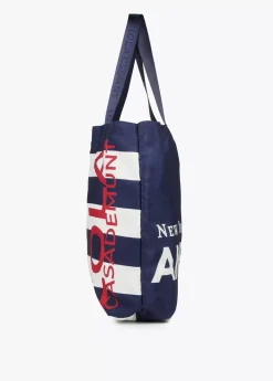 Tote bag de color azul American Magic - Lola Casademunt