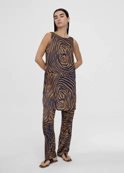 Vestido corto animal print cebra